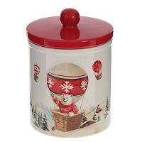 Ёмкость для сыпучих продуктов "Белый мишка", 1350 мл, L13 W13 H18 см