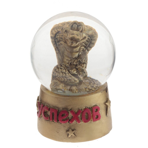 Фигурка декор в стекл шаре "Змея", D 4 см, L4 W4 H6,5 см, 3в. фото 4