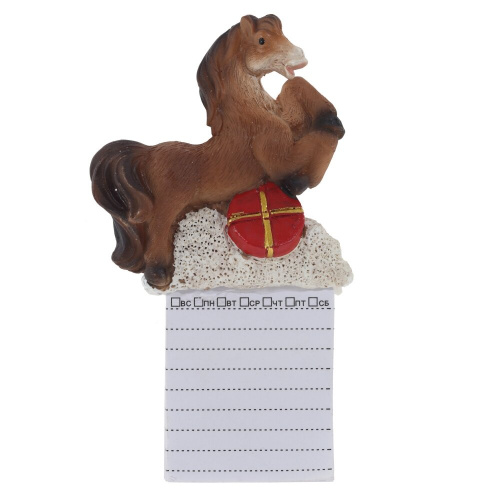 Магнит "Лошадка" с блокнотом, L6 W1,5 H11 см, 2в. фото 2