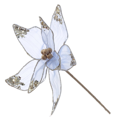 Цветок искусственный "Пуансеттия", L18 W18 H38,5 см