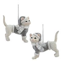 Фигурка декоративная подвесная "Кошка", 2в., L11 W4 H10