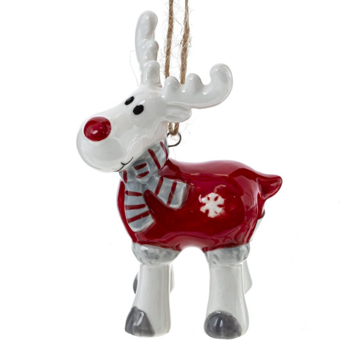 Фигурка декоративная подвесная "Олень" (цена за 1 штуку), L5 W3,5 H8,5 см, 2в. фото 2