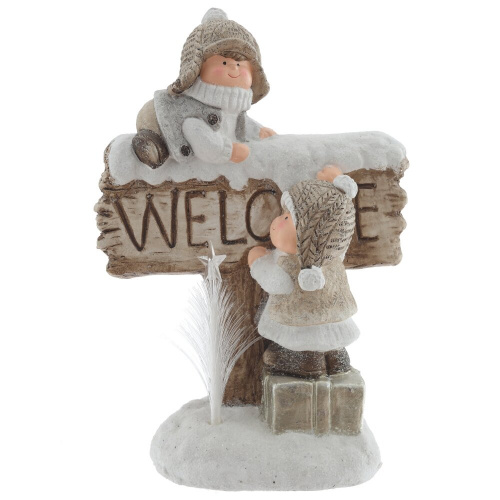 Фигурка декоративная с подсветкой "Дети", L29 W17 H42 см фото 2