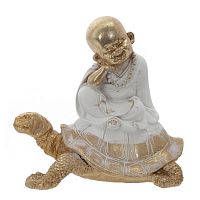 Фигурка декоративная "Будда на черепахе", L16 W11,5 H16 см