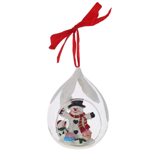 Украшение новогоднее "Капля" (блок из 6 шт), L8 W7 H10,5 см, 4в. фото 3