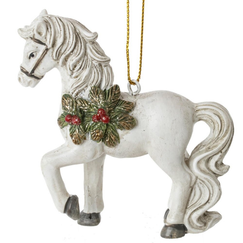 Фигурка декоративная подвесная "Лошадка", L7 W2,5 H8 см Фигурка декоративная подвесная "Лошадка", L7 W2,5 H8 см