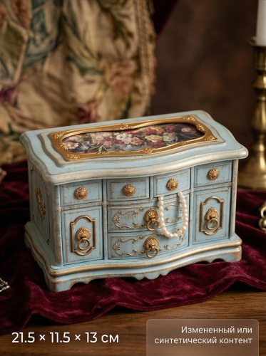 Шкатулка для украшений (музык.), L21,5 W11,5 H13 см фото 5