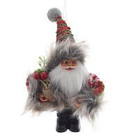 Дед Мороз подвесной, L10 W12 H15 см