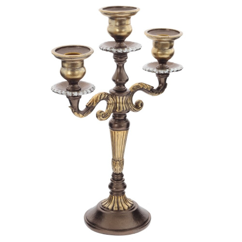 Подсвечник для трех свечей, L23 W11 H33,5 см фото 2