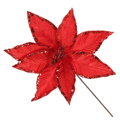 Цветок искусственный "Пуансеттия", L30 W30 H37 см Цветок искусственный "Пуансеттия", L30 W30 H37 см