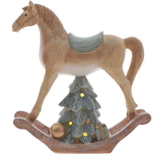 Фигурка декоративная с подсветкой «Лошадка-качалка», L19 W7 H21,5 см Фигурка декоративная с подсветкой «Лошадка-качалка», L19 W7 H21,5 см