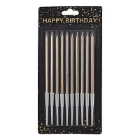 Набор из 10-ти свечей для торта, D 0,5 см,L9,5 W0,5 H18,5 см