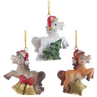 Фигурка декоративная подвесная "Лошадка", L5,5 W3 H7 см, 3в.