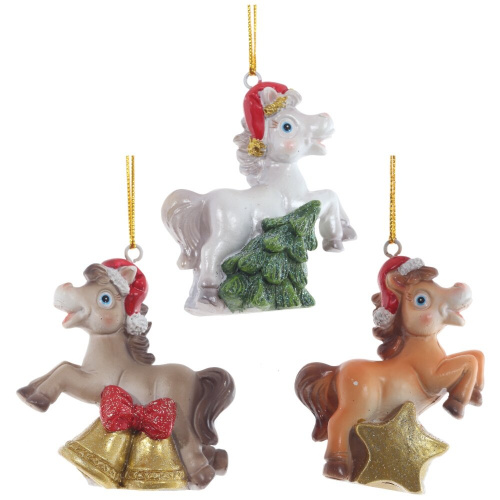 Фигурка декоративная подвесная "Лошадка", L5,5 W3 H7 см, 3в. Фигурка декоративная подвесная "Лошадка", L5,5 W3 H7 см, 3в.