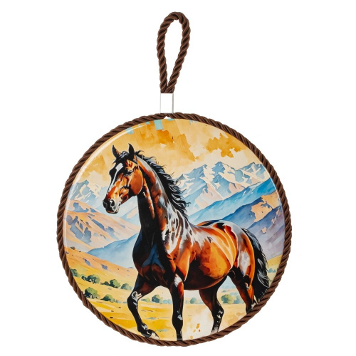 Декоративная подставка под горячее с подвеской "Лошадь", D 17 см, L17 W17 H0,5 см, 6в. фото 7 Декоративная подставка под горячее с подвеской "Лошадь", D 17 см, L17 W17 H0,5 см, 6в. фото 7