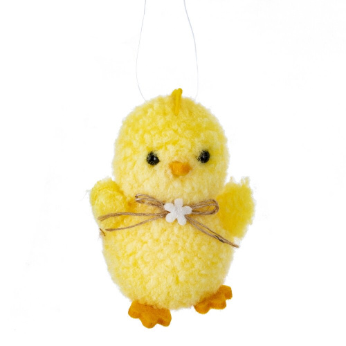 Фигурка декоративная "Цыпленок" (блок 12шт), L6 W4,5 H8 см, 2в. фото 2