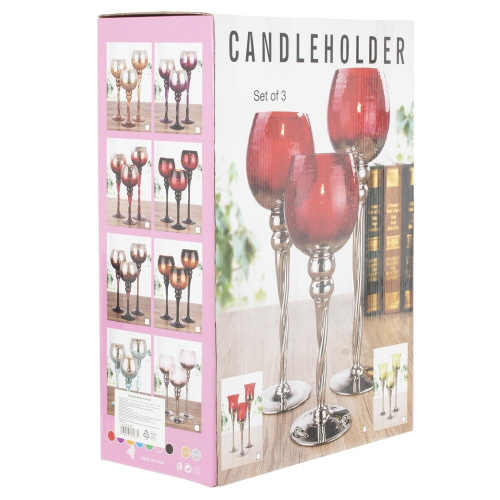 Набор из 3-х подсвечников, L33 W16 H46 см фото 5 Набор из 3-х подсвечников, L33 W16 H46 см фото 5