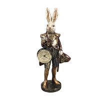Фигурка декоративная "Кролик" с часами (LR44x1), L13,5 W11 H30,5 см