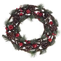 Изделие декоративное "Венок", L40 W40 H9 см