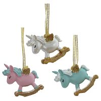 Фигурка декоративная подвесная "Лошадка", L6 W2 H5 см, 3в.