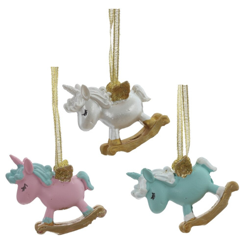 Фигурка декоративная подвесная "Лошадка", L6 W2 H5 см, 3в. Фигурка декоративная подвесная "Лошадка", L6 W2 H5 см, 3в.