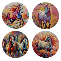 Декоративная подставка под горячее "Лошадь", D 10 см, L10 W10 H0,5 см, 4в.