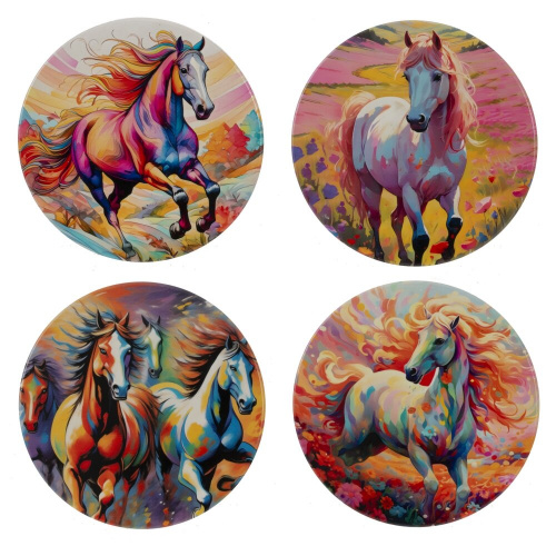 Декоративная подставка под горячее "Лошадь", D 10 см, L10 W10 H0,5 см, 4в. Декоративная подставка под горячее "Лошадь", D 10 см, L10 W10 H0,5 см, 4в.