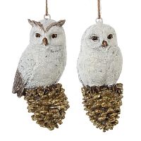 Украшение новогоднее "Сова", L7 W6 H14 см, 2в. Украшение новогоднее "Сова", L7 W6 H14 см, 2в.