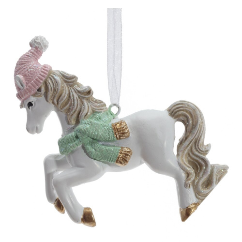 Фигурка декоративная подвесная "Лошадка", L9 W2 H8,5 см, 2в. фото 2