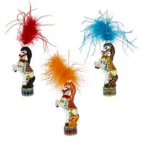 Украшение новогоднее "Лошадка", L5 W3 H15 см, 3в.