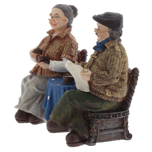 Фигурка декоративная "Бабушка с дедушкой", L18,5 W9 H14 см фото 3