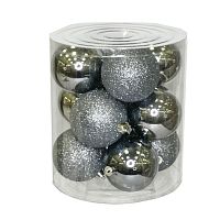 Украшение новогоднее "Шар", набор из 12 шт, D 8 см, L19 W19 H21,5 см