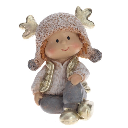 Фигурка декоративная "Мальчик/Девочка", L5,5 W6 H6,5 см, 2в.(цена за  штуку) фото 2