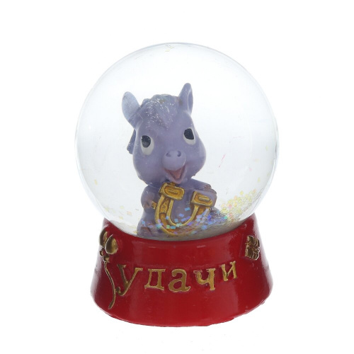 Фигурка декор в стекл шаре "Лошадка", L4,5 W4,5 H5,5 см, 4в. фото 4