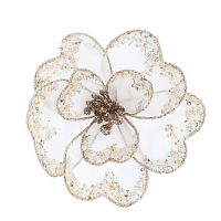 Цветок искусственный "Магнолия" (на клипсе), L15 W15 H8 см Цветок искусственный "Магнолия" (на клипсе), L15 W15 H8 см