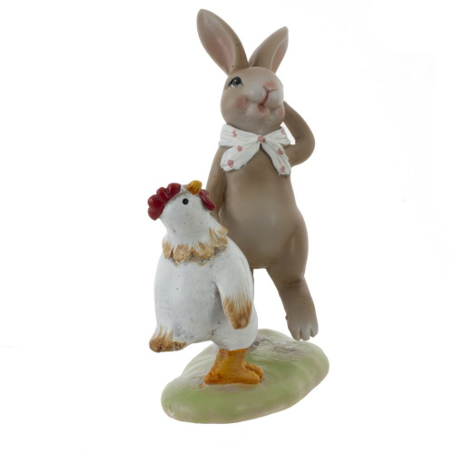 Фигурка декоративная "Заяц с курицей", L8 W4 H10,5 см фото 2