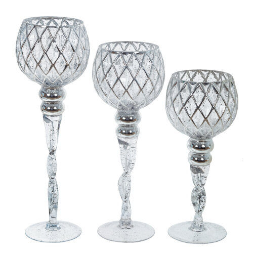 Набор из 3-х подсвечников, L33 W16 H46,5 см