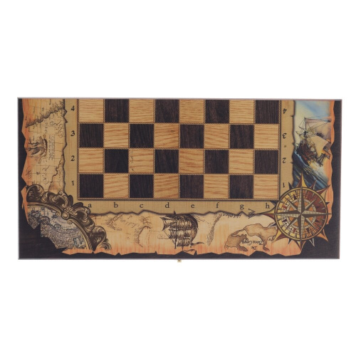 Игра настольная 3 в 1 (шахматы, шашки, нарды) "Морские", L50 W25 H6 см фото 2 Игра настольная 3 в 1 (шахматы, шашки, нарды) "Морские", L50 W25 H6 см фото 2