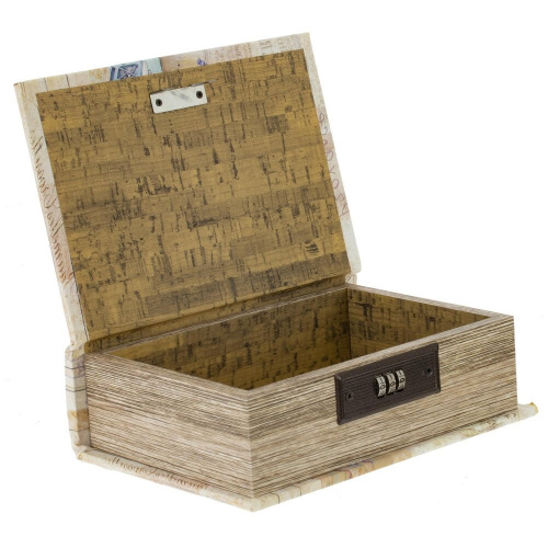 Шкатулка-книга с кодовым замком, L16 W6,5 H22 см фото 6