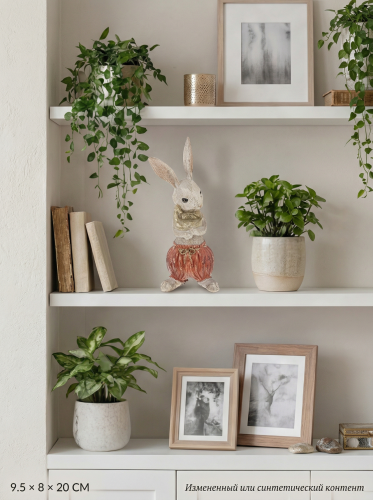 Фигурка декоративная "Заяц", L9,5 W8 H20 см фото 4