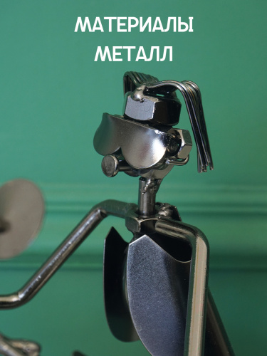 Подставка для бутылки "Мотоциклист", L31 W15 H22 см фото 4