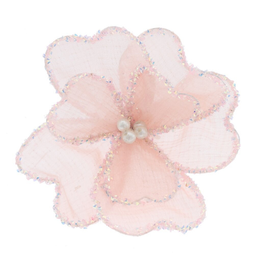 Цветок искусственный "Магнолия" (на клипсе), L16 W16 H8 см Цветок искусственный "Магнолия" (на клипсе), L16 W16 H8 см