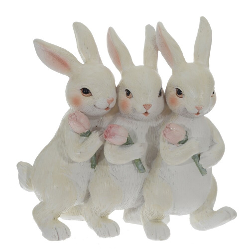 Фигурка декоративная "Зайцы", L12,5 W5 H11,5 см