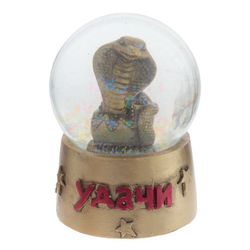 Фигурка декор в стекл шаре "Змея", D 6.5 см, L6,5 W6,5 H9 см, 3в. фото 3
