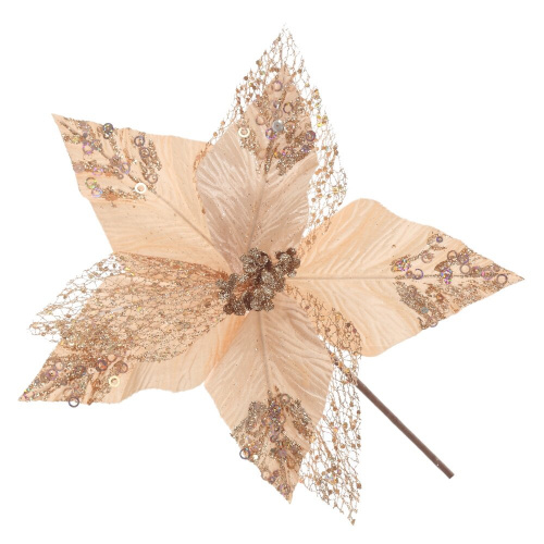 Цветок искусственный "Пуансеттия", L24 W24 H34,5 см