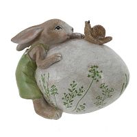 Фигурка декоративная "Заяц с яйцом", L8 W5 H6,5 см