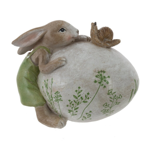 Фигурка декоративная "Заяц с яйцом", L8 W5 H6,5 см