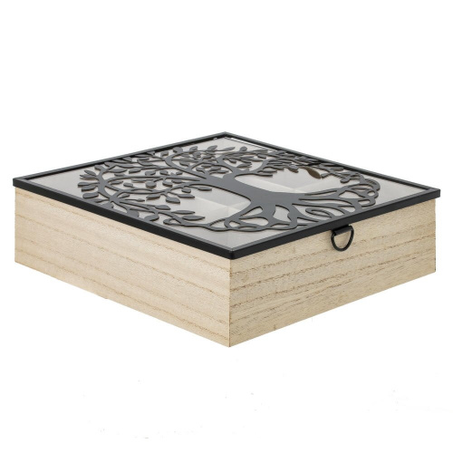 Шкатулка для чайных пакетиков, L24,5 W24 H7,5 см фото 3