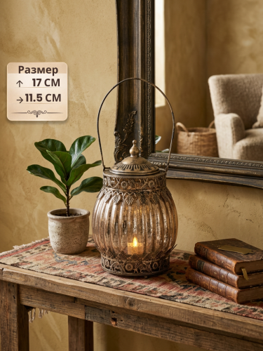 Светильник декоративный (2xААА н/п), L11,5 W11,5 H17 см