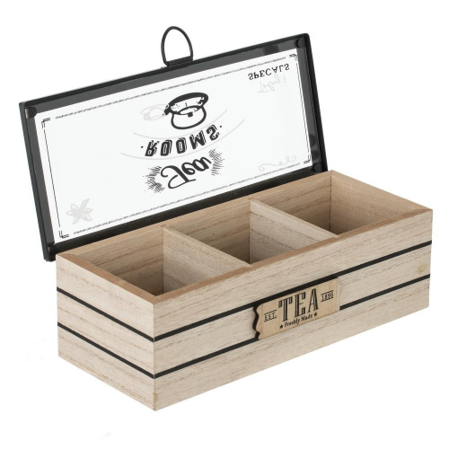 Шкатулка для чайных пакетиков, L24 W10,5 H7,5 см фото 4